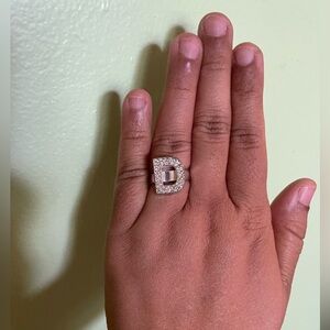 Elegant Silver D Initial Ring